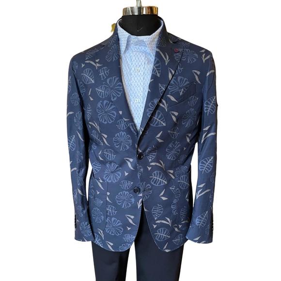 NEW SARTORIA PARTENOPEA pop blazer in navy - Picture 3 of 3